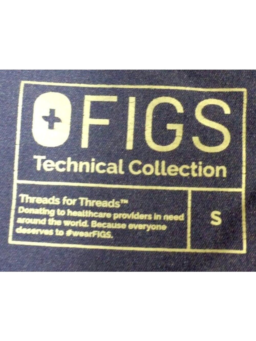 Figs Navy Blue Scrub Top Small Technical Collection V-Neck Pocketed Lightweight - Picture 5 of 7
